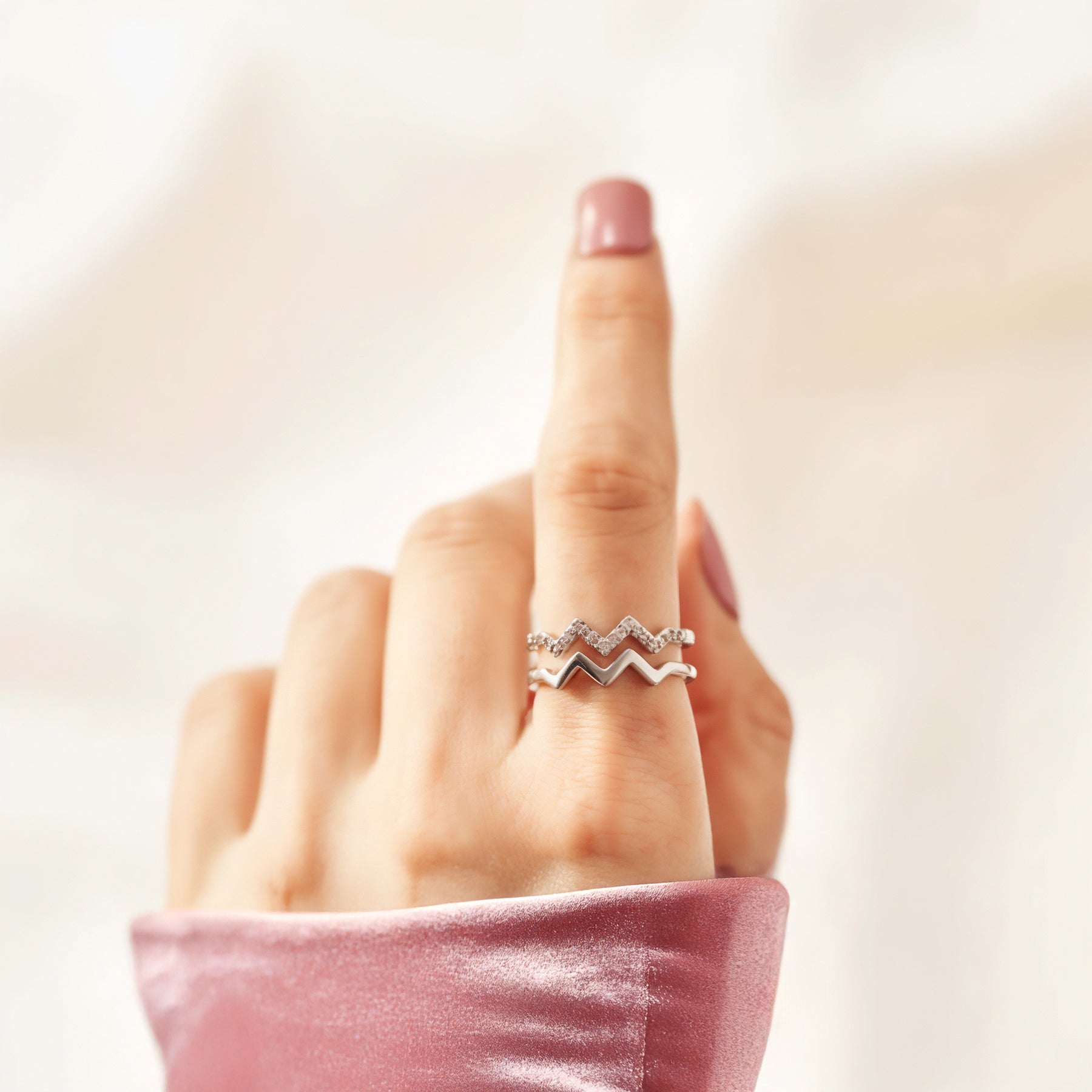 A Mia Figlia™ - Anello Onda Antistress - VerdeChiaro