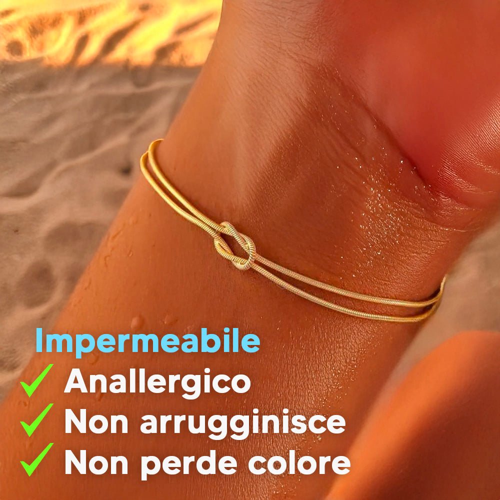 Il nodo che ci Lega™ - Bracciale Per Sempre Uniti - VerdeChiaro