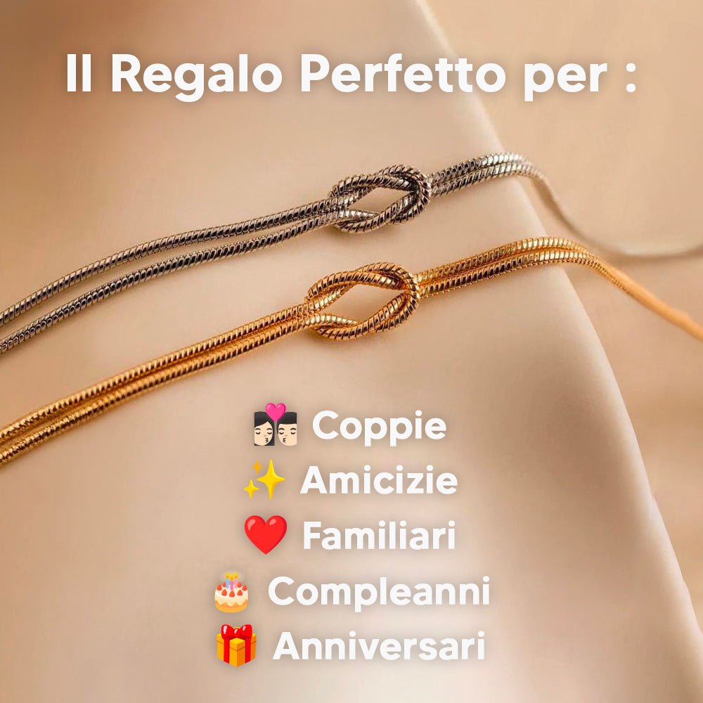 Il nodo che ci Lega™ - Bracciale Per Sempre Uniti - VerdeChiaro