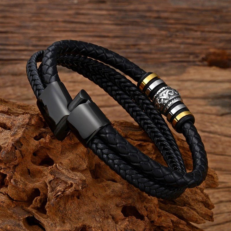 Per Mio Figlio™ - Bracciale in Pelle - VerdeChiaro