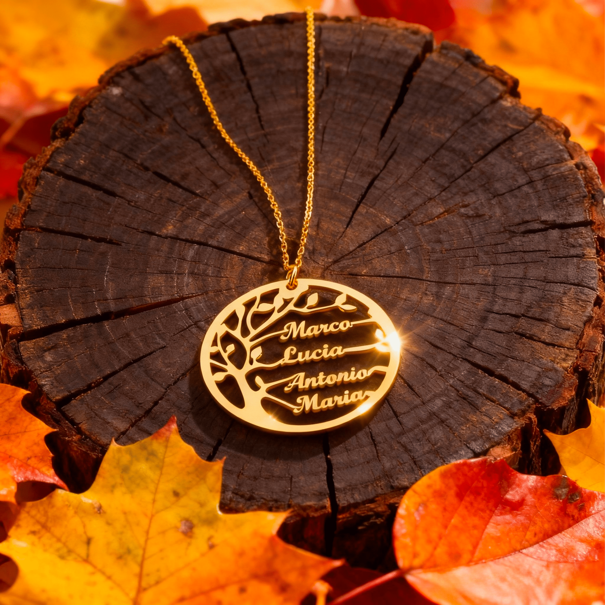 Radici Preziose - Collana Albero della Vita Personalizzata - VerdeChiaro