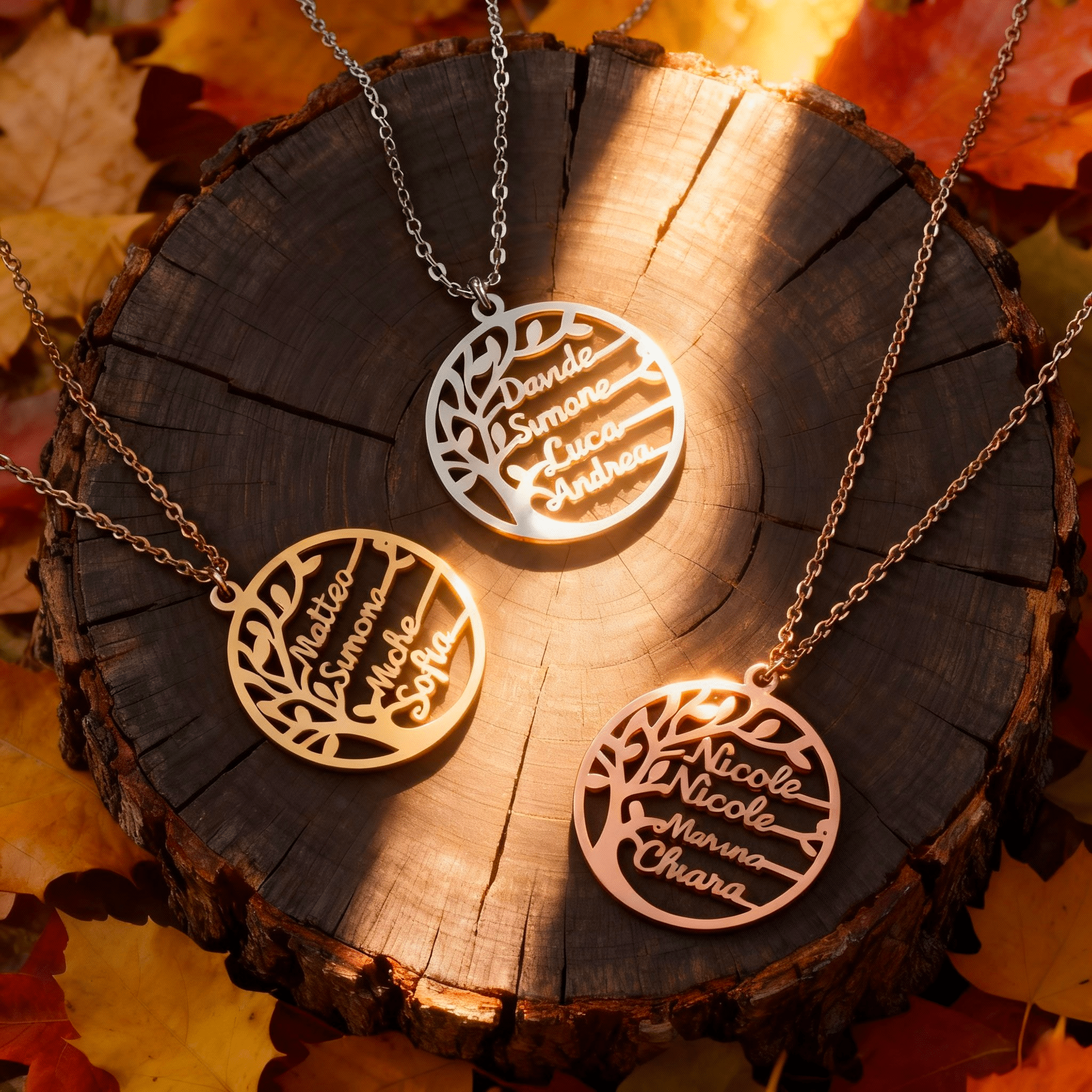 Radici Preziose - Collana Albero della Vita Personalizzata - VerdeChiaro