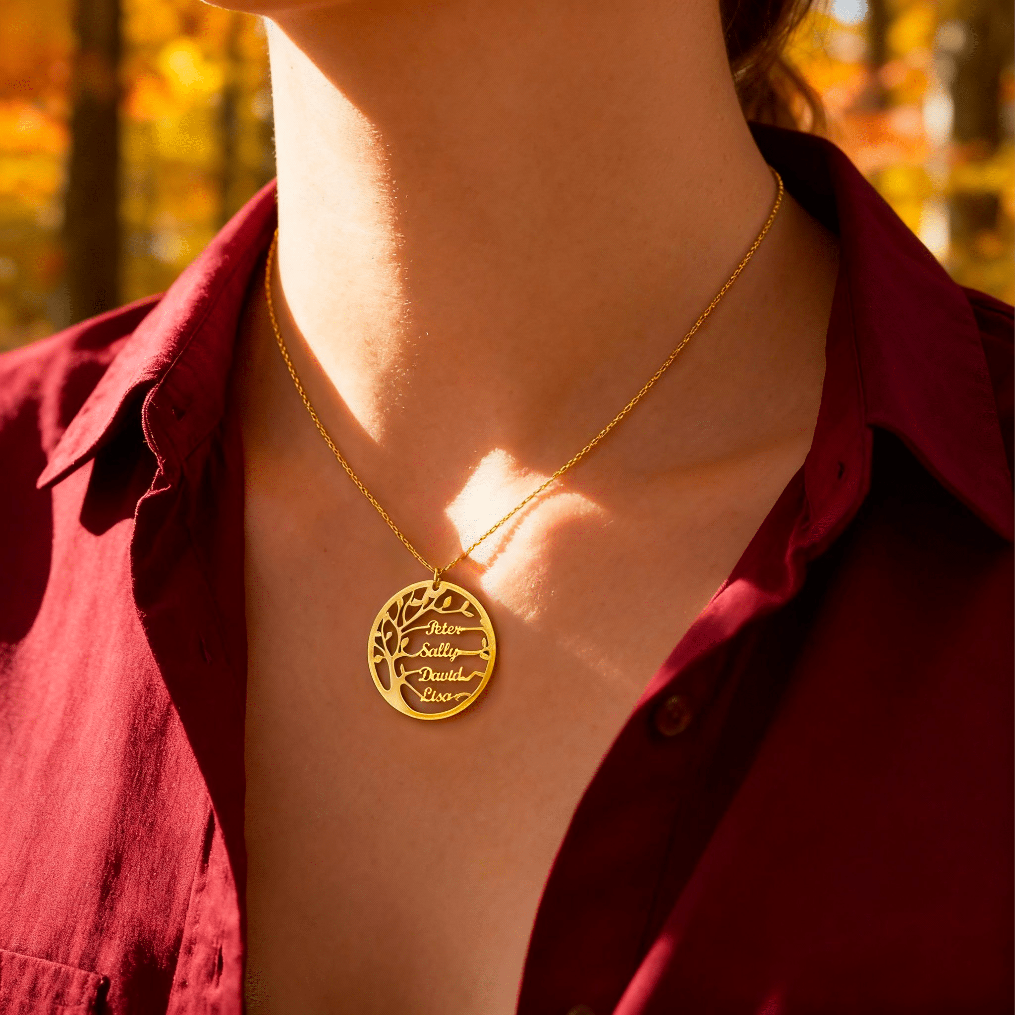 Radici Preziose - Collana Albero della Vita Personalizzata - VerdeChiaro