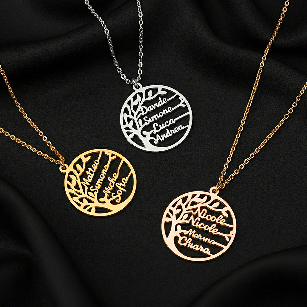 Radici Preziose - Collana Albero della Vita Personalizzata - VerdeChiaro