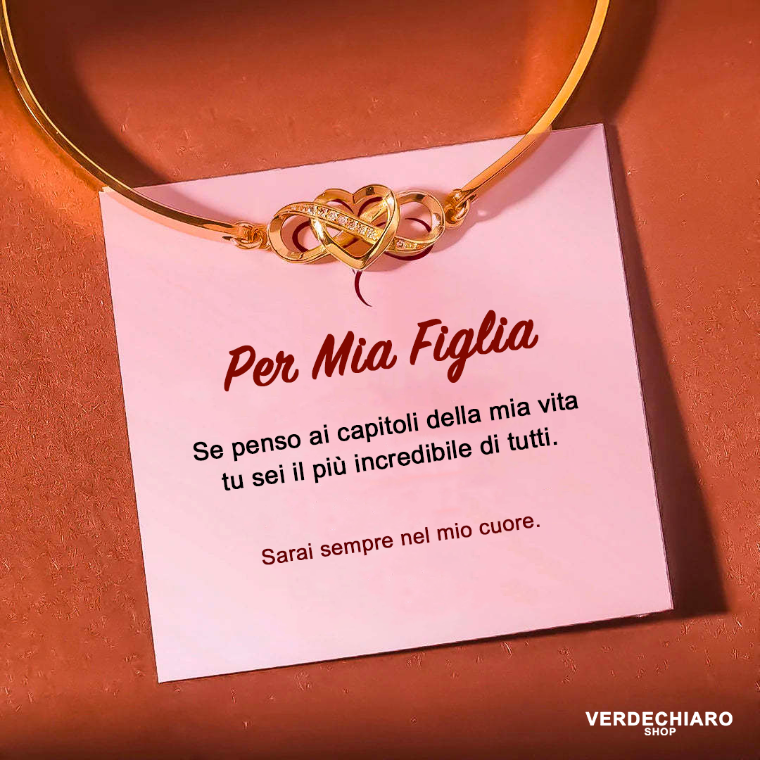 Per Mia Figlia™ - Bracciale Cuore - VerdeChiaro