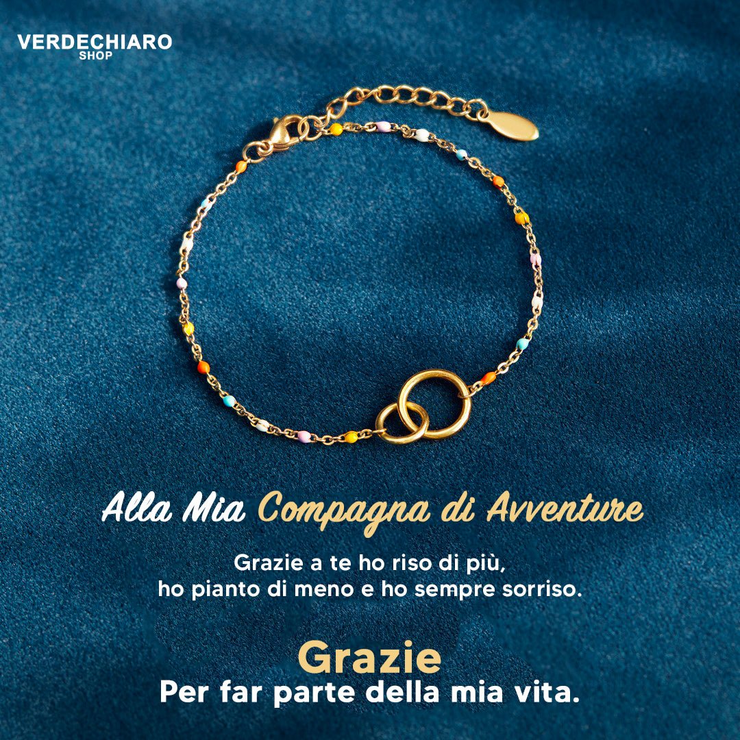 Alla Mia Compagna di Avventure™ - Bracciale dell'Amicizia - VerdeChiaro