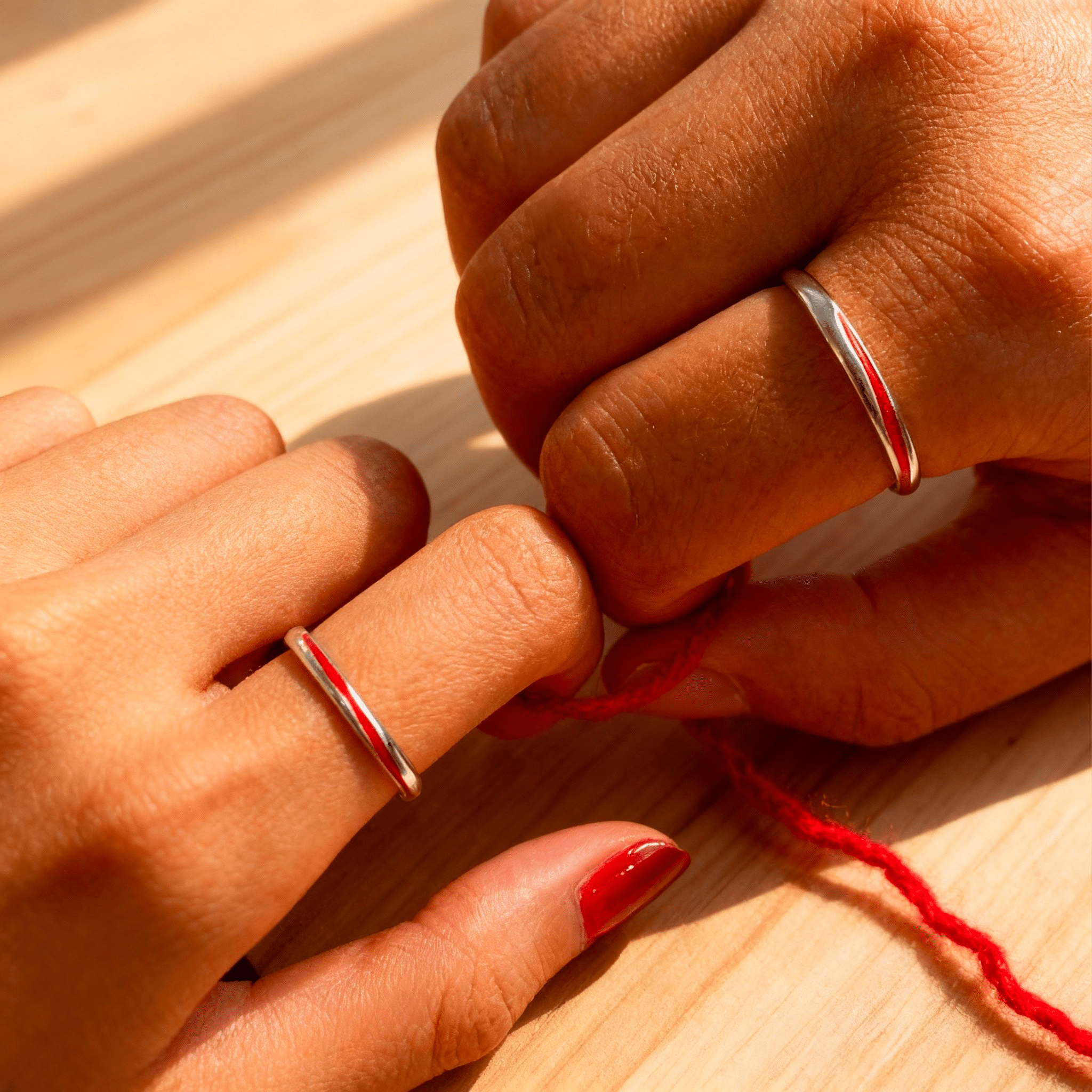 Alla Mia Migliore Amica™ - Anello Filo Rosso del Destino - VerdeChiaro