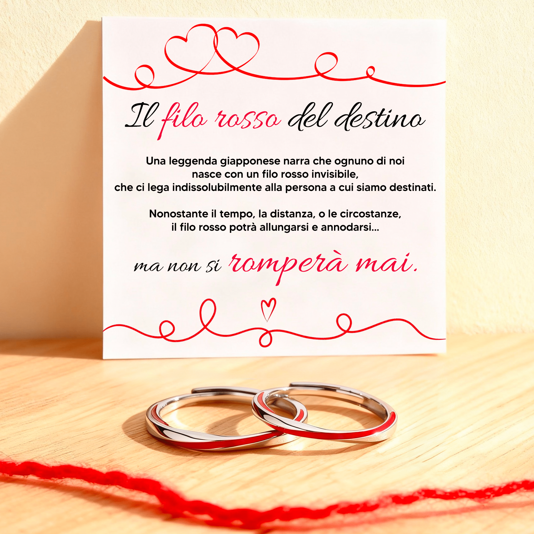 Alla Mia Migliore Amica™ - Anello Filo Rosso del Destino - VerdeChiaro