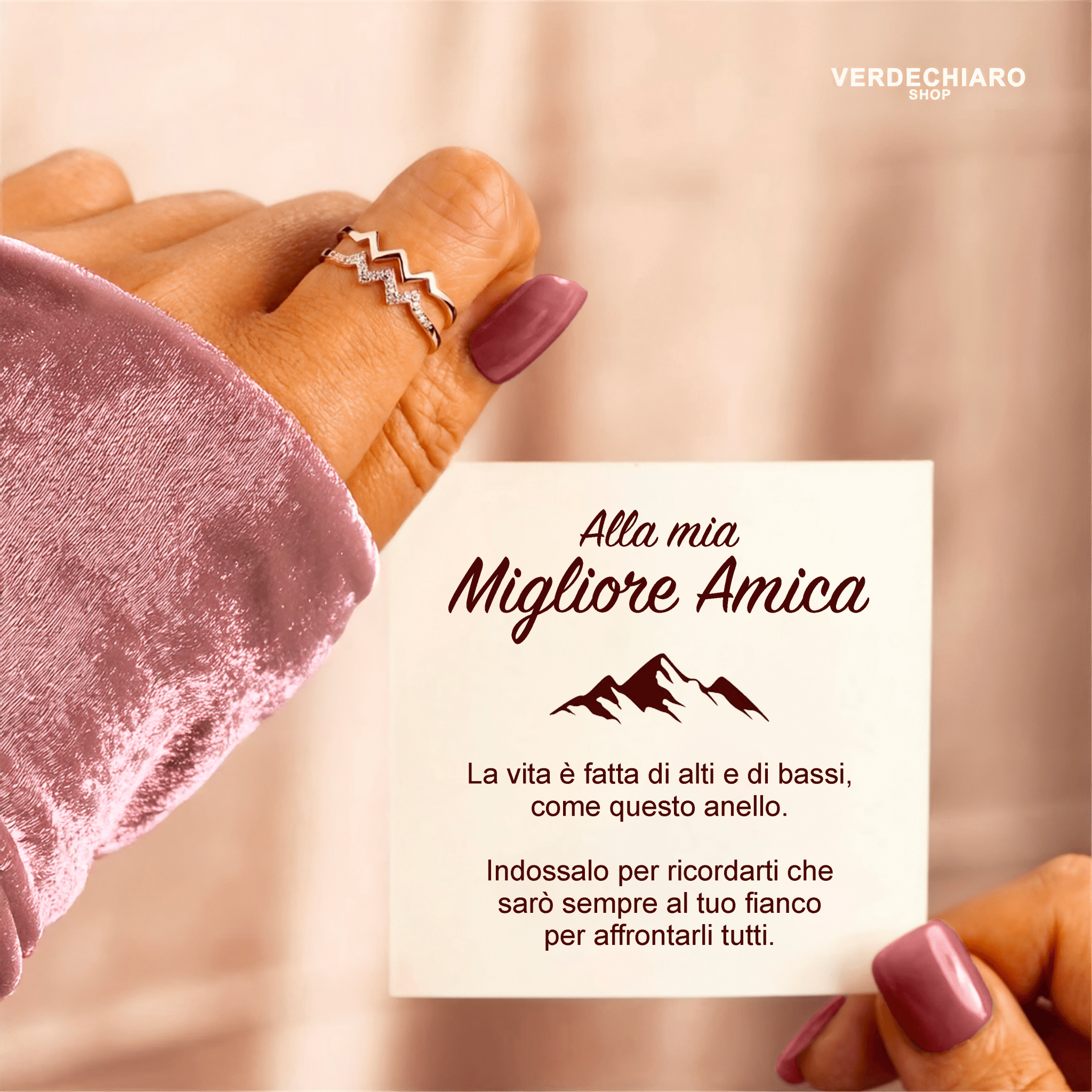 Alla Mia Migliore Amica™ - Anello Onda Antistress - VerdeChiaro