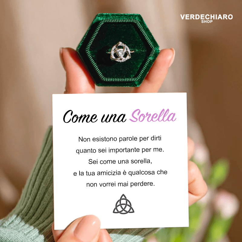 Come Una Sorella™ - Anello Amicizia - VerdeChiaro