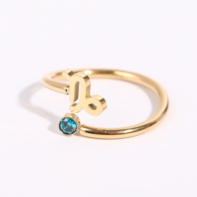 Cosmo – Anello Zodiacale con Pietra Natale - VerdeChiaro