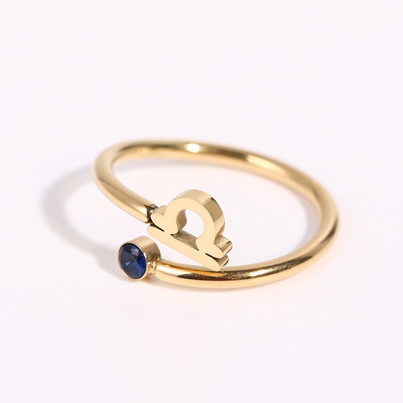 Cosmo – Anello Zodiacale con Pietra Natale - VerdeChiaro