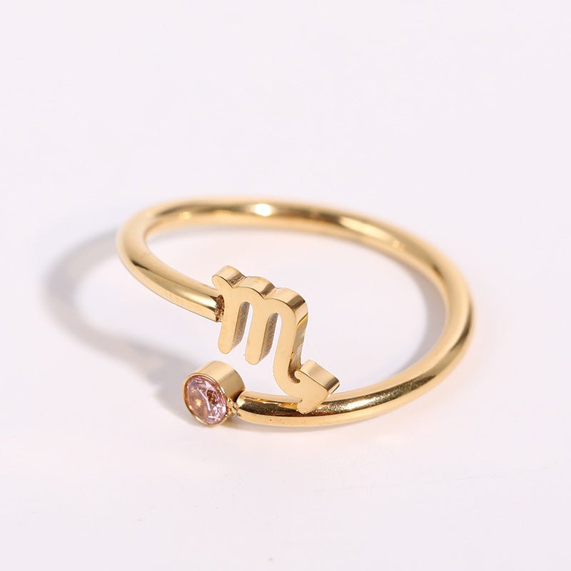 Cosmo – Anello Zodiacale con Pietra Natale - VerdeChiaro