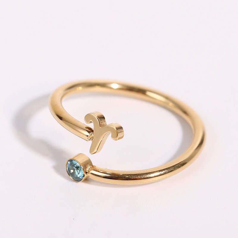 Cosmo – Anello Zodiacale con Pietra Natale - VerdeChiaro