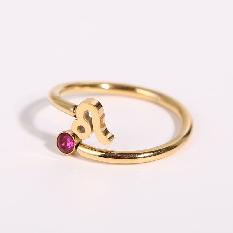 Cosmo – Anello Zodiacale con Pietra Natale - VerdeChiaro