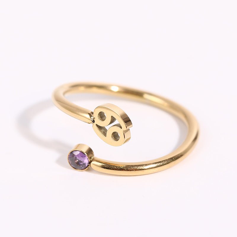 Cosmo – Anello Zodiacale con Pietra Natale - VerdeChiaro