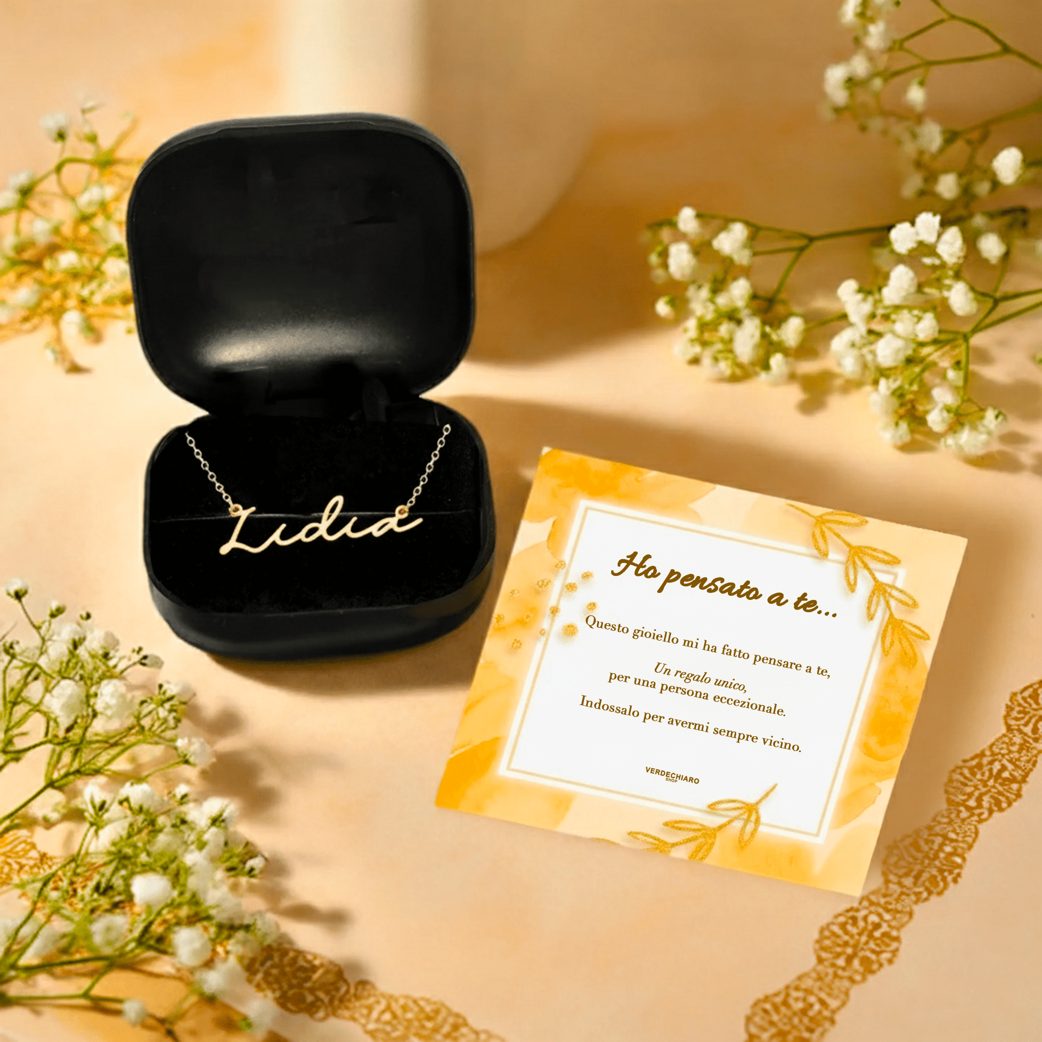 Ho Pensato A Te - Collana Personalizzata - VerdeChiaro