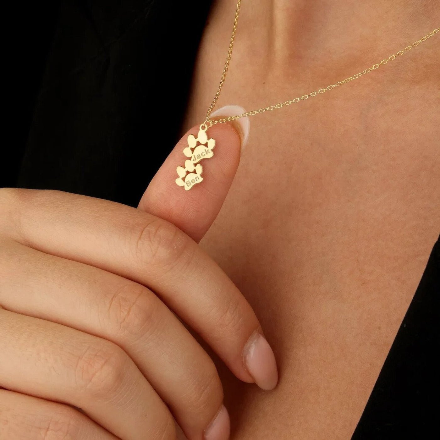 Impronta d’Amore - Collana Personalizzata Zampetta - VerdeChiaro