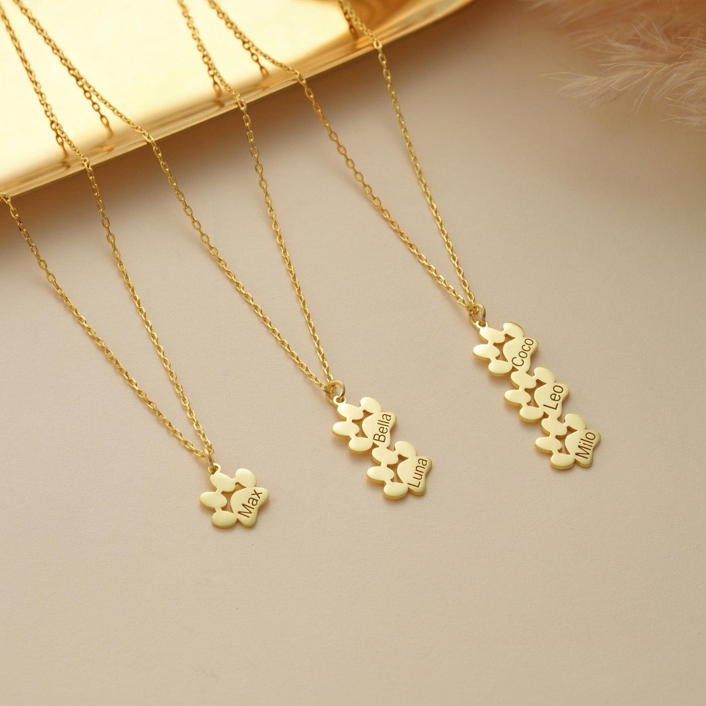 Impronta d’Amore - Collana Personalizzata Zampetta - VerdeChiaro