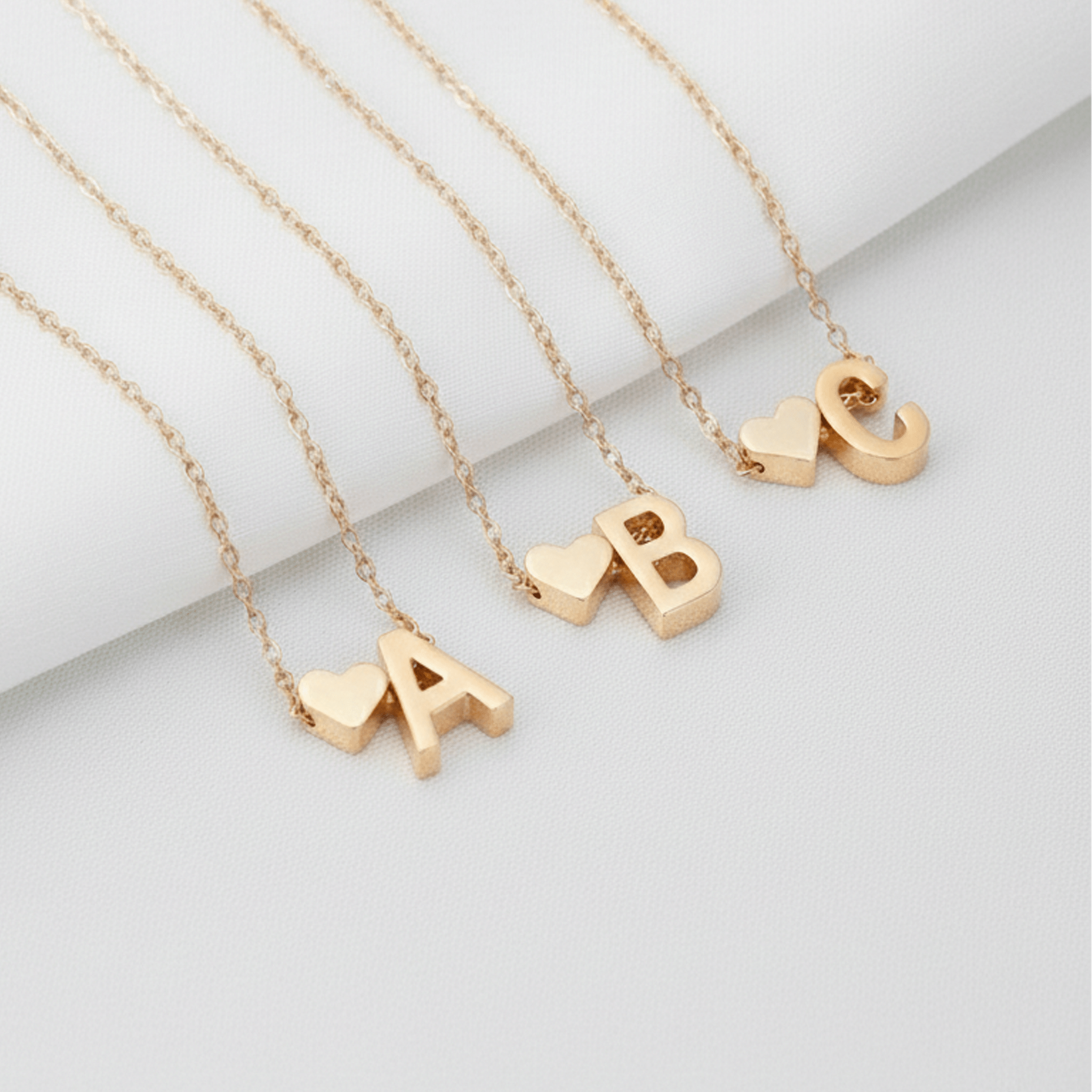 Lettera del Cuore - Collana Personalizzata con Iniziale - VerdeChiaro
