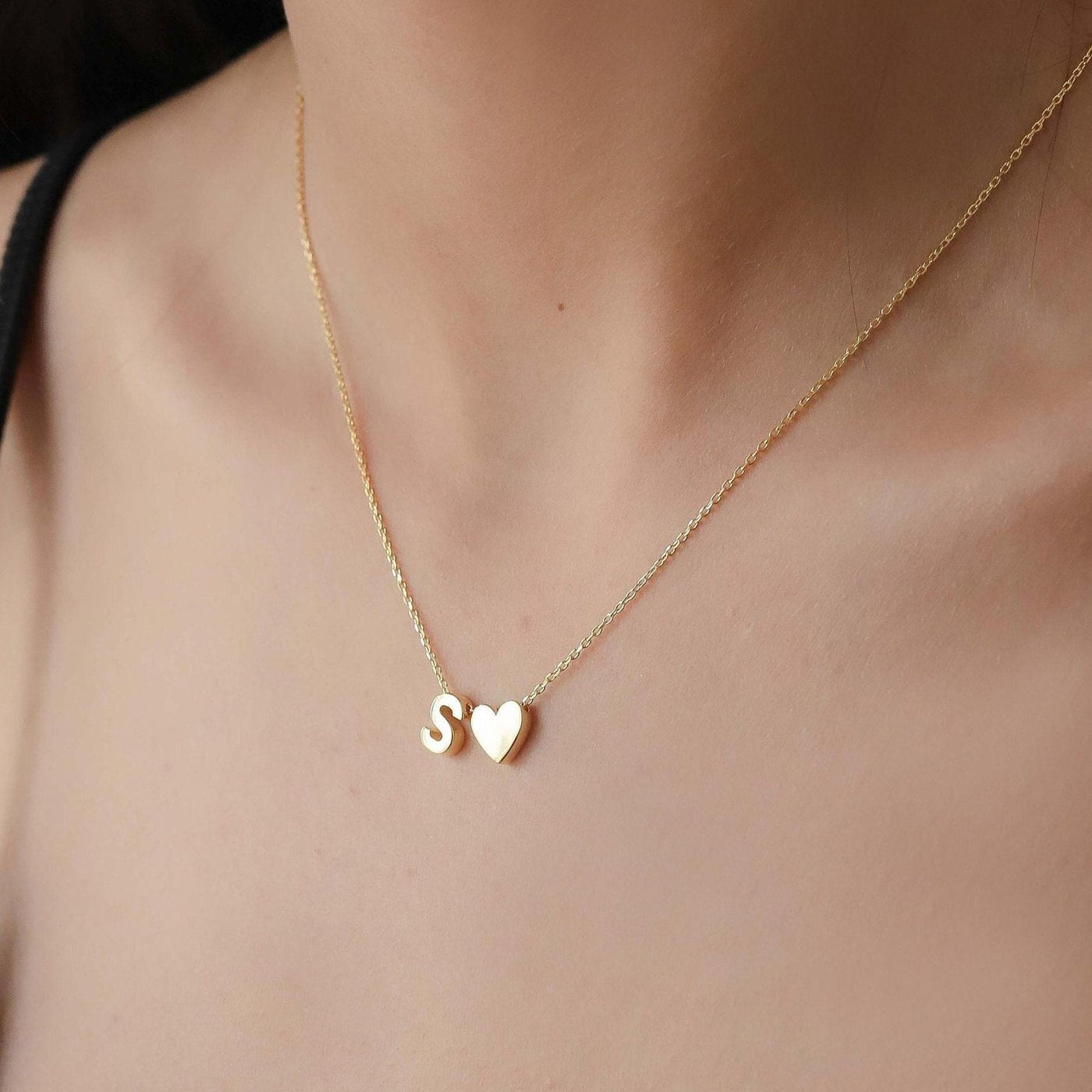 Lettera del Cuore - Collana Personalizzata con Iniziale - VerdeChiaro