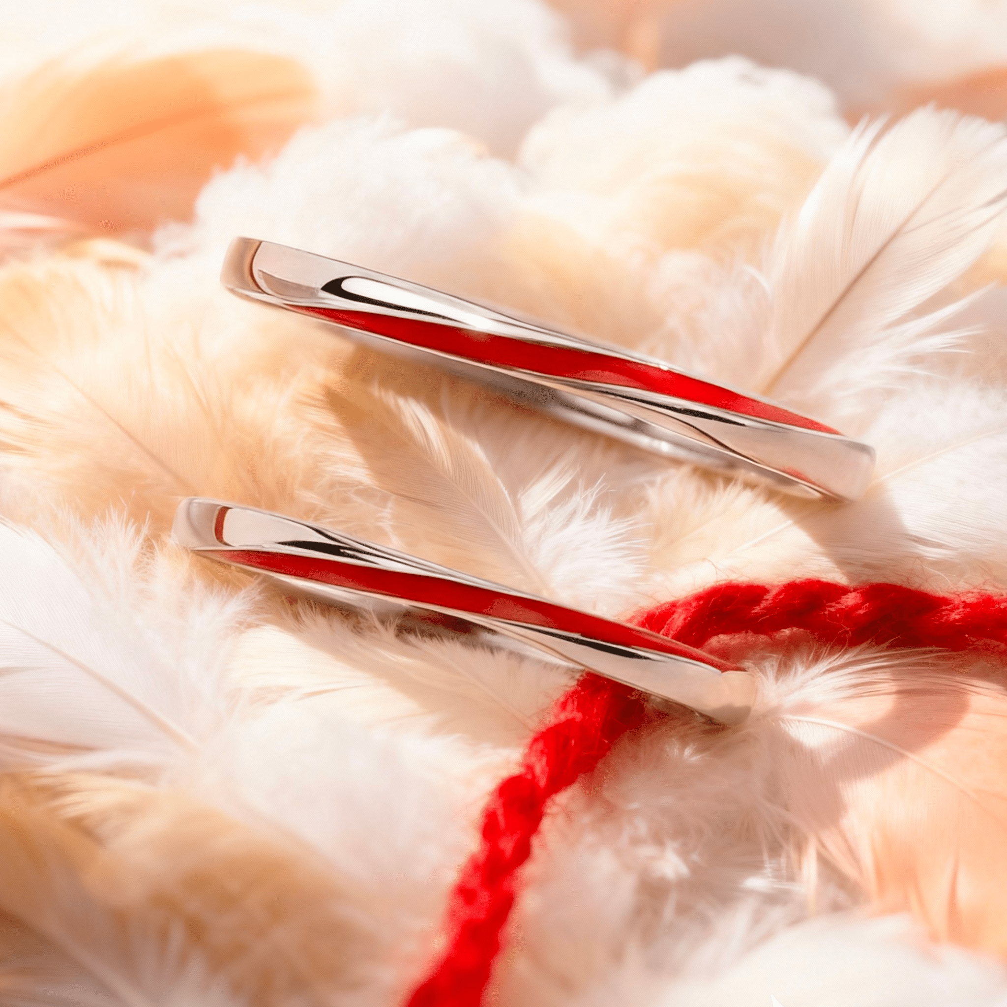 Madre e Figlia™ - Anello Filo Rosso del Destino - VerdeChiaro