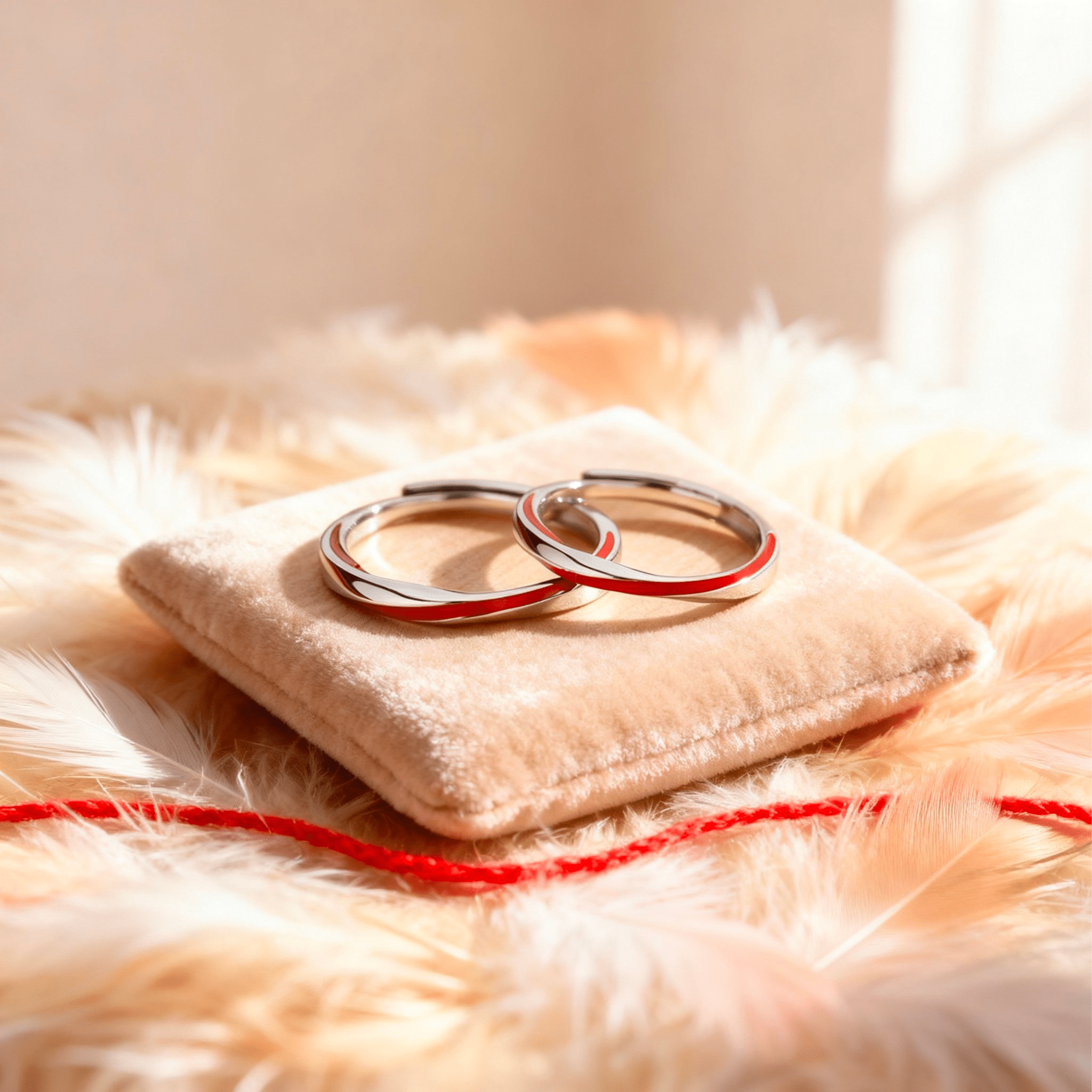 Madre e Figlia™ - Anello Filo Rosso del Destino - VerdeChiaro