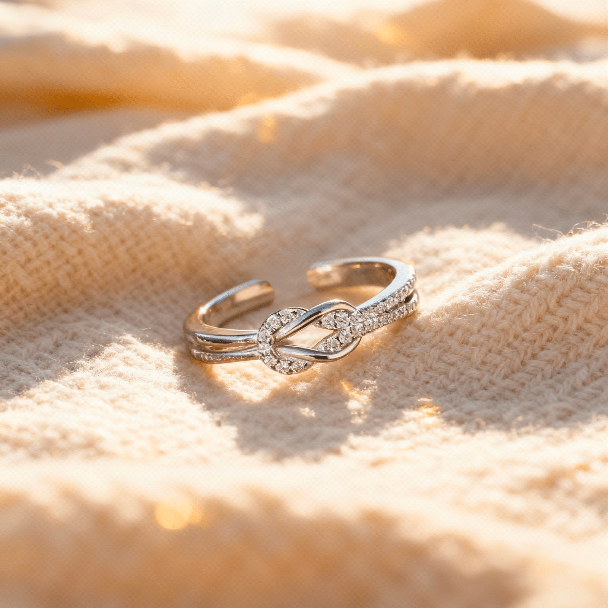 Madre e Figlia™ - Anello Nodo - VerdeChiaro