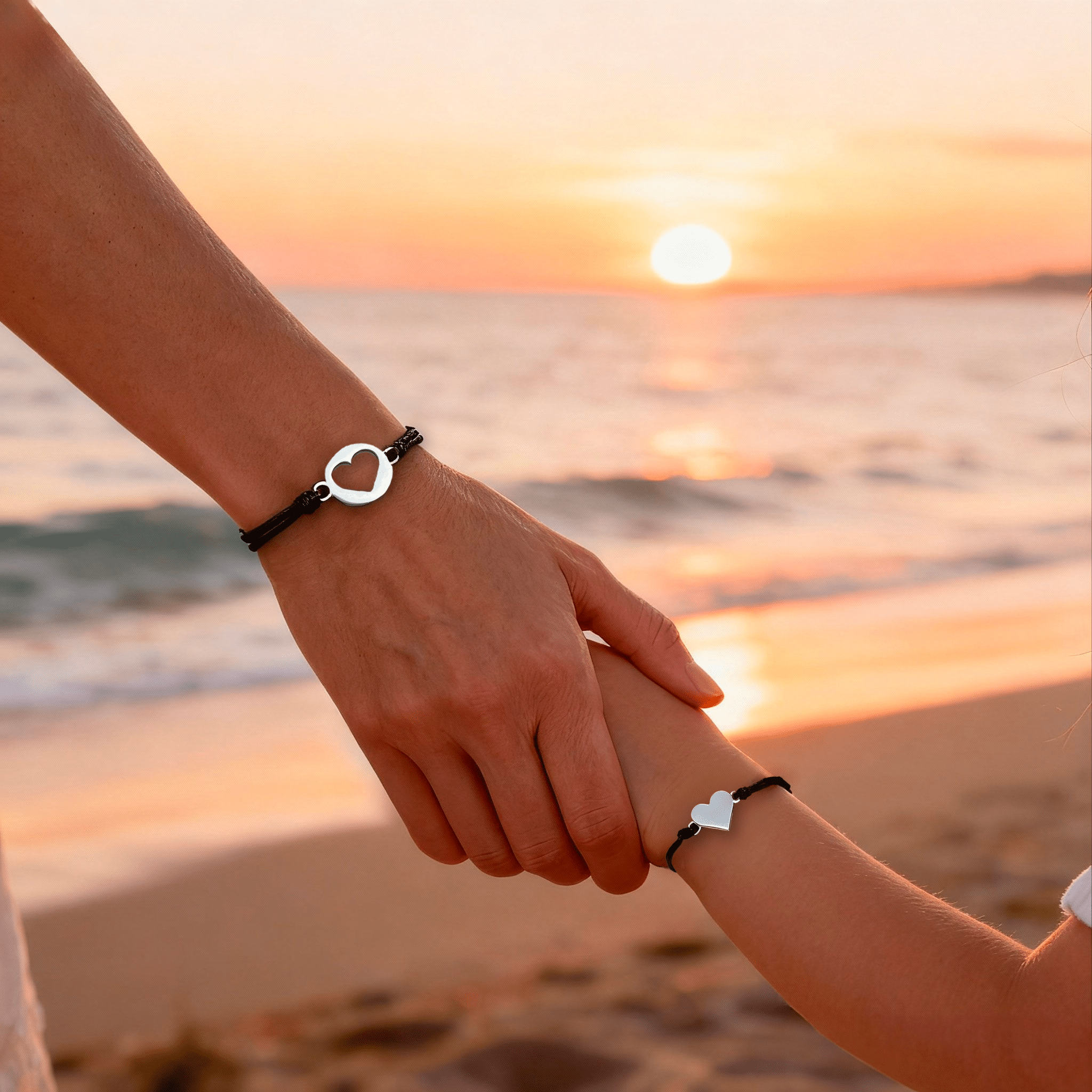Madre e Figlia™ - Bracciali del Cuore - VerdeChiaro