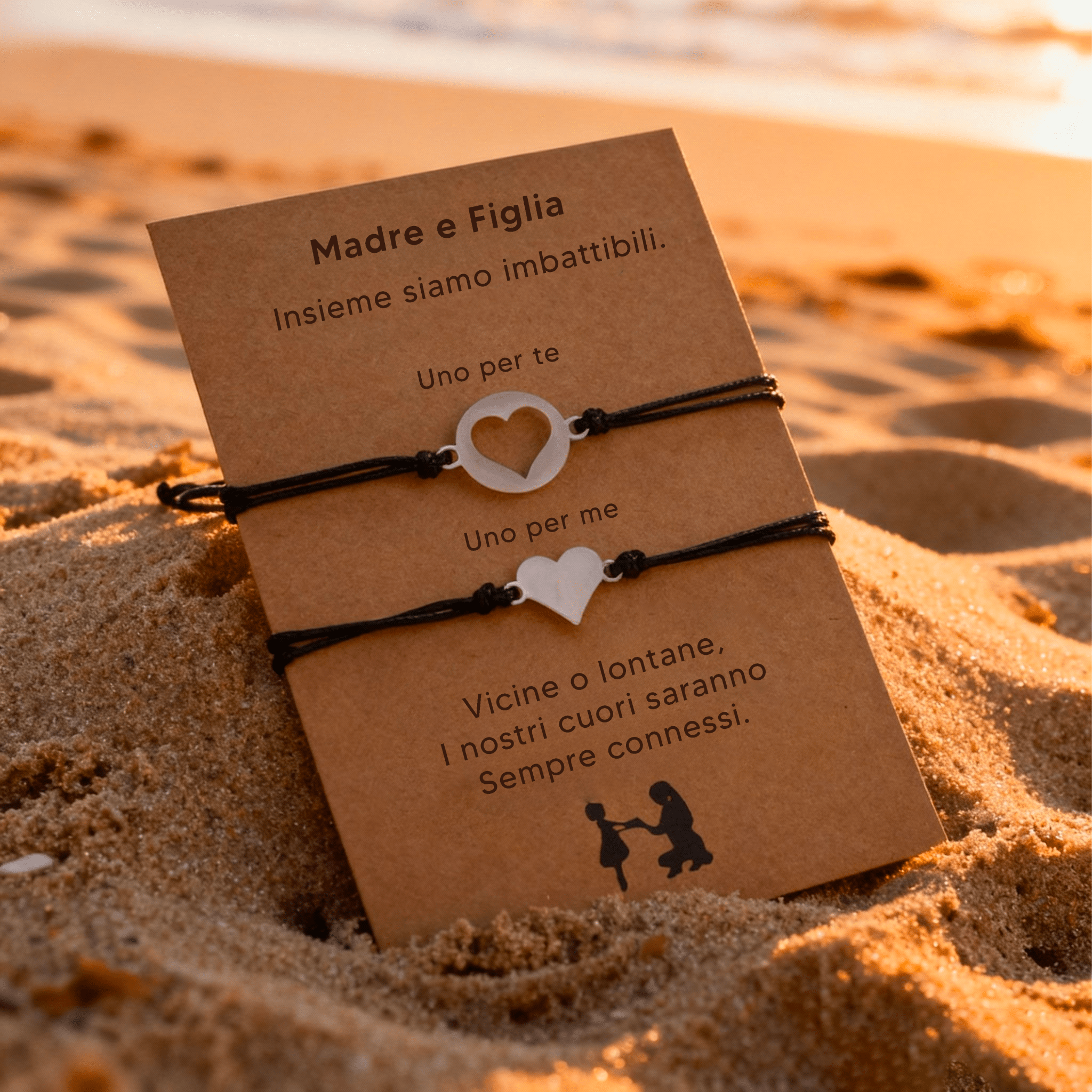Madre e Figlia™ - Bracciali del Cuore - VerdeChiaro
