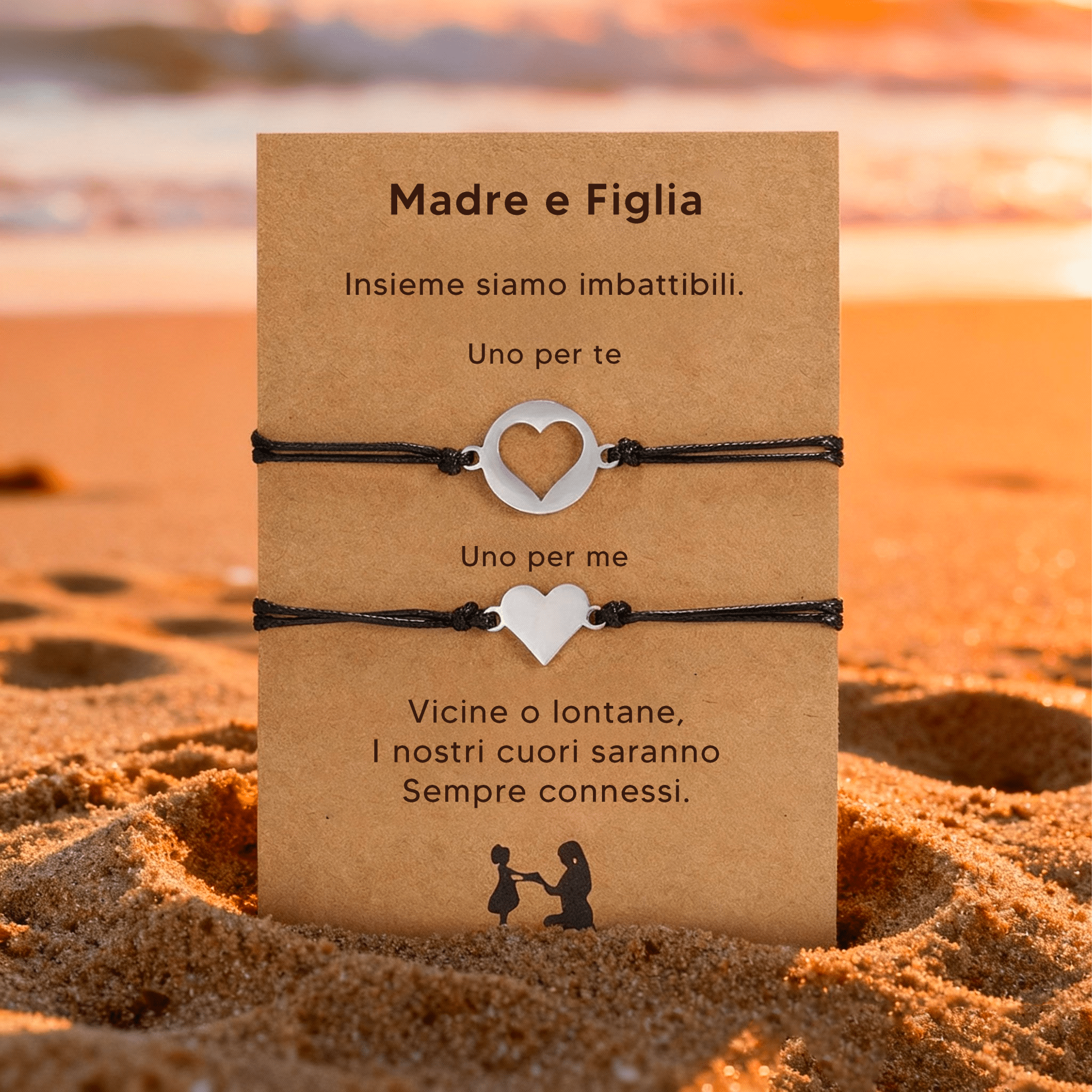 Madre e Figlia™ - Bracciali del Cuore - VerdeChiaro