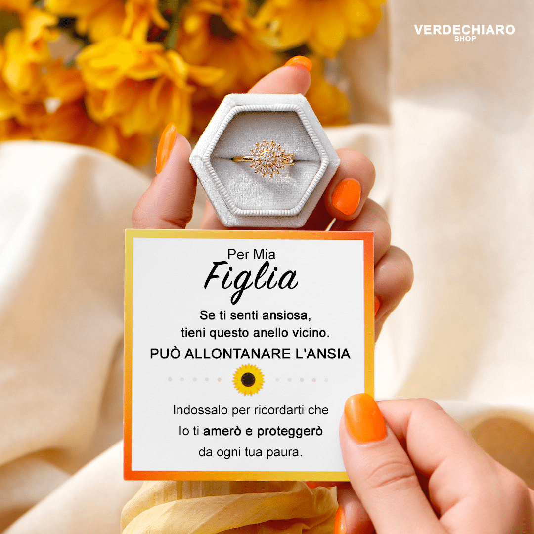 Per Mia Figlia™ - Anello Girasole Antistress - VerdeChiaro