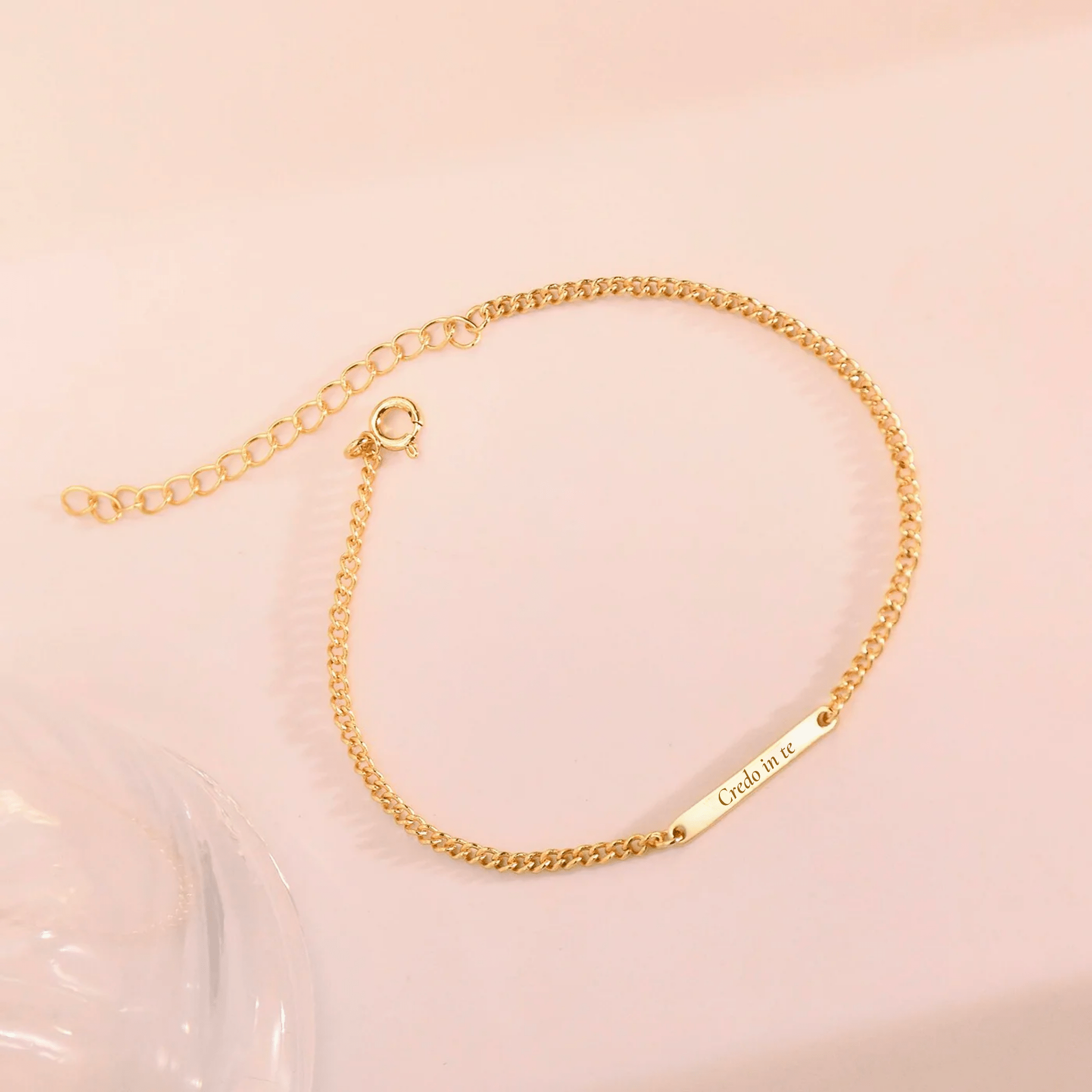 Promessa – Bracciale con Incisione Personalizzata - VerdeChiaro