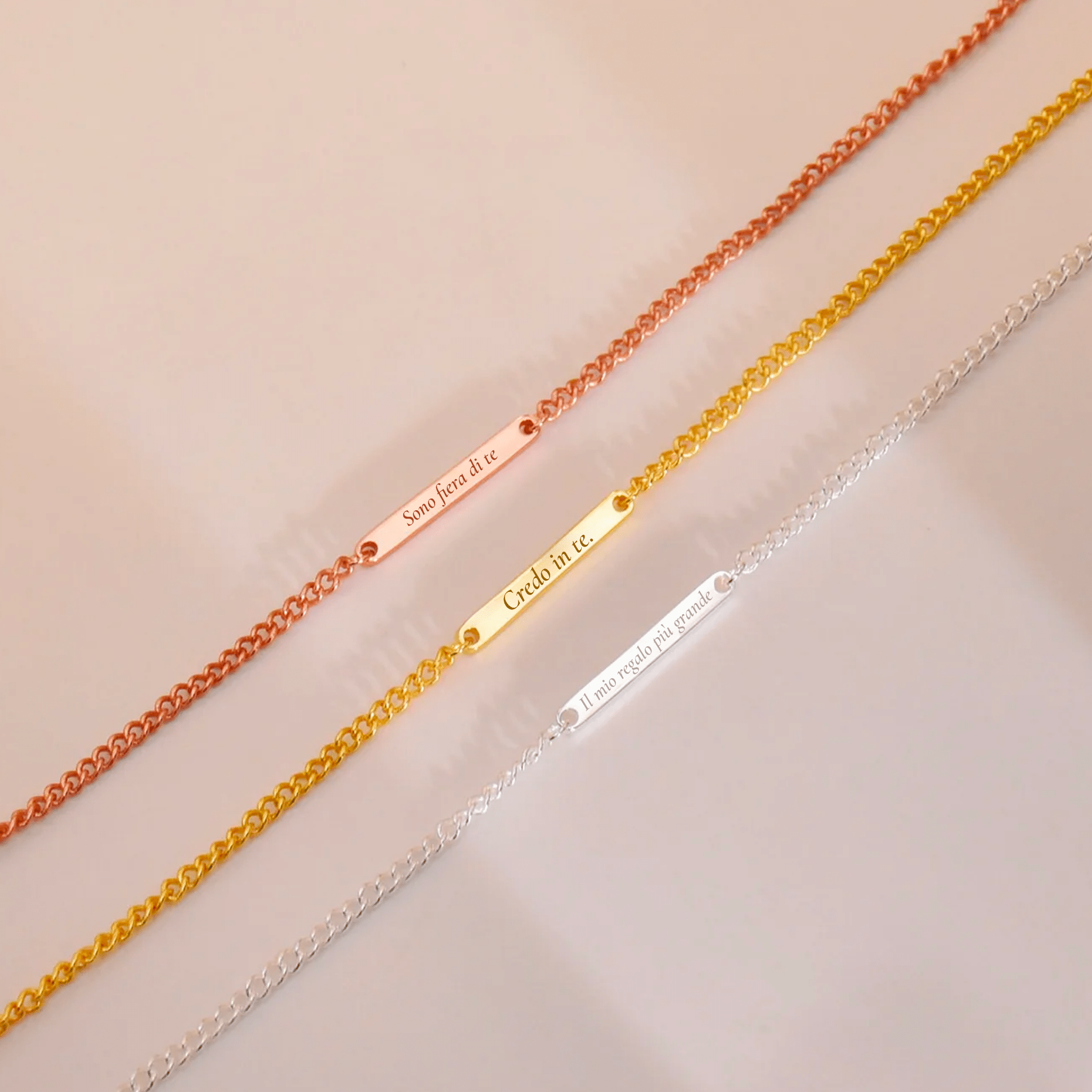 Promessa – Bracciale con Incisione Personalizzata - VerdeChiaro