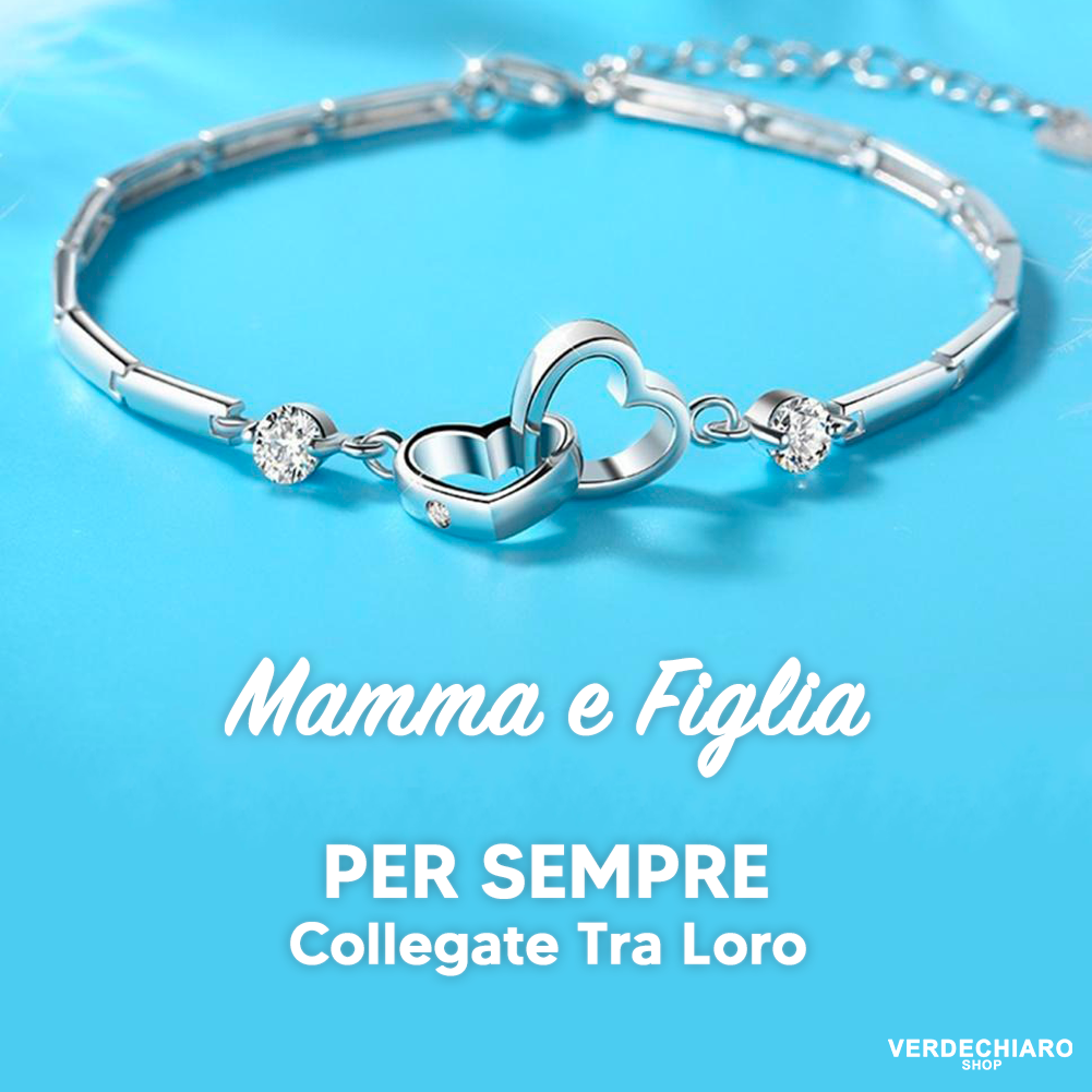 Mamma e Figlia™ - Bracciale in Argento sterling S925 – VerdeChiaro